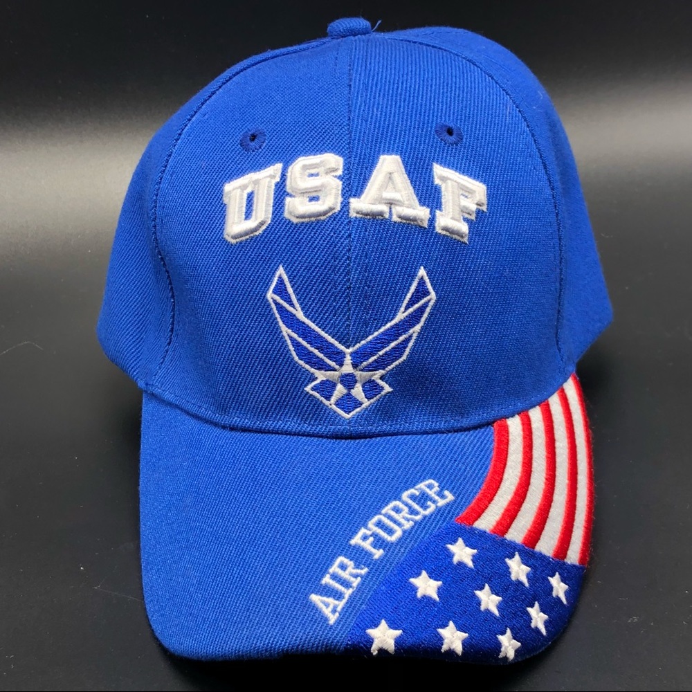 Us Air Force usaf American flag hat cap hook loop